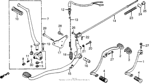 CM400 Cm400c / tpedals - change & brake + kick start...