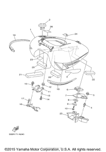 XV1900CU Топливный бак