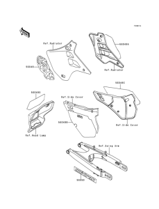 KDX125 Decal(green)(kdx125-a1)