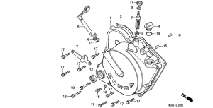 H100 Крышка картера правая