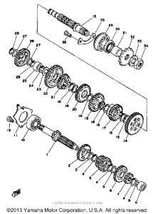 DT125F Трансмиссия