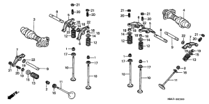 VT750C2 Распред вал / клапана