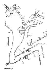 YN50R Steering handle. cable
