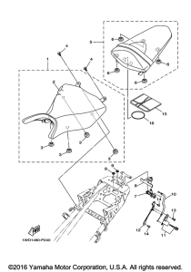 YZFR3GGY Сиденье