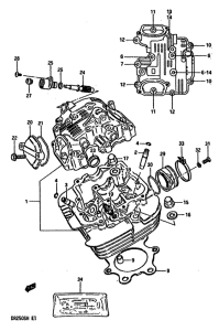 DR250 Головка цилиндров