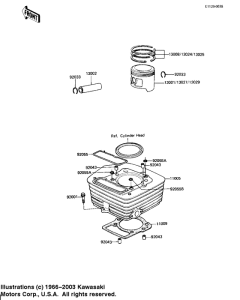 KZ250 Цилиндр / поршень