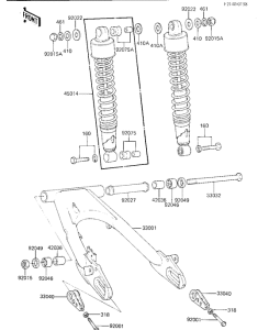 KZ250 Swing arm / shock absorbers