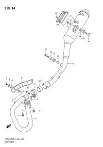 DR-Z400 Muffler comp