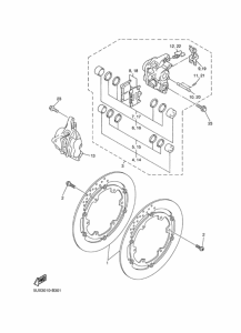 XJR1300C Передний суппорт