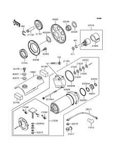 ZR750 Starter motor / starter clutch
