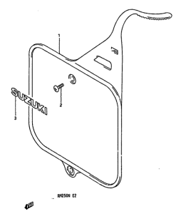 RM250 Front number plate