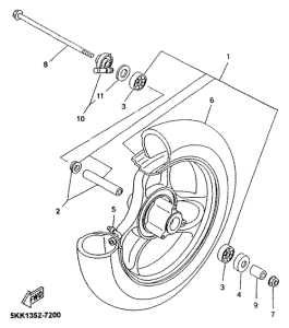 YN50R Переднее колесо