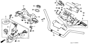 CBX750P2 Handle pipe / top bridge