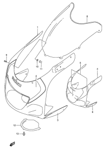 GSX-R750 Cowling body