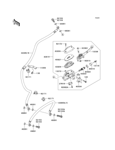 KLE650 Главный тормозной цилиндр