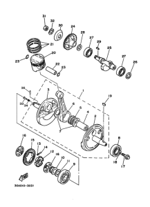 XT250T ｸﾗﾝｸｼﾔﾌﾄ. ﾋﾟｽﾄﾝ