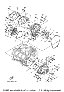 FZ09 Крышка картера двигателя