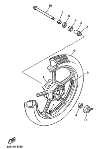 XV750 Переднее колесо