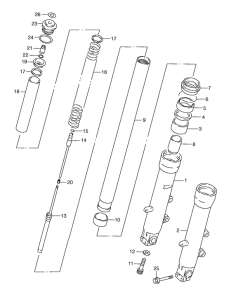 GSX-R600 Передняя вилка
