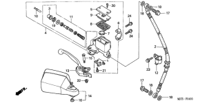 XL1000V Fr. brake master cylinder