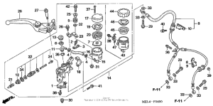  Передний главный тормозной цилиндр