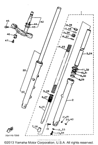 XV535TC Передняя вилка