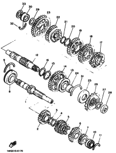 FZR400 FZR400U Трансмиссия