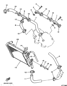TZ250S/TZ250 Radiator. hose