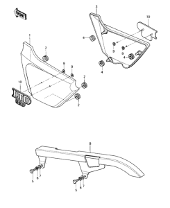 KZ1000 Крышка боковая / защита цепи