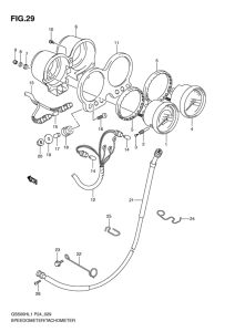GS500 Спидометр-тахометр