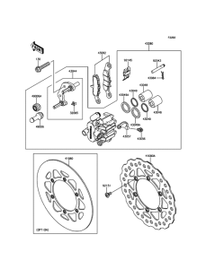 KX100 Передний тормоз