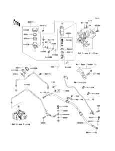 ZX1000 Задний торм цилиндр