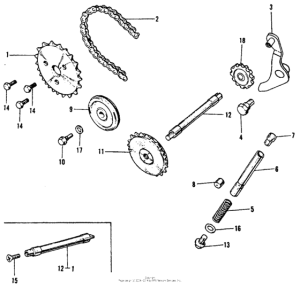 S65 Cam chain + cam chain tensioner