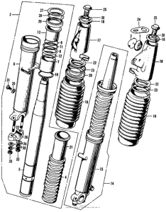 CL450 Передняя вилка