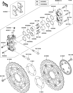 ZX1400 Front brake(d8f-daf)