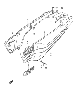 DR800 Обтекатель задний