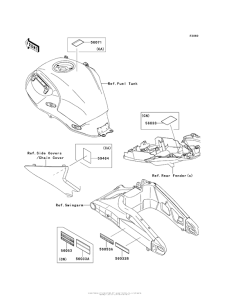 KLE650 Лейбл предостережения