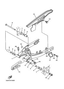 TW225E Задний рычаг и подвеска