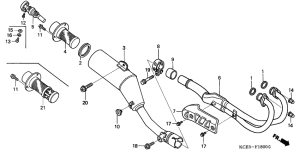 XR250R Глушитель