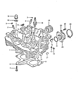GSX400 Головка цилиндров