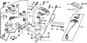 GL650I Handlebar + top bridge + key set