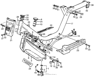 PA50 Frame + fuel tank + wire harness