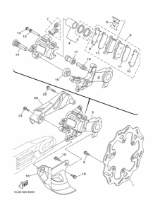 WR250F Задний суппорт