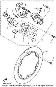 XJ600SF Передний суппорт
