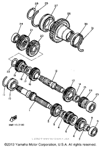 XJ650K Трансмиссия