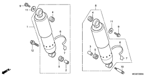 VT750CA Rear cushion