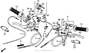 XR80 Control levers + cables + switches