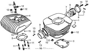 MT125 Цилиндр и головка цилиндра