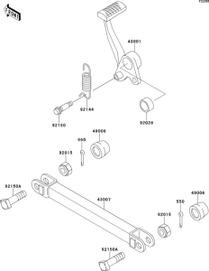 ZR1100 Педаль тормоза