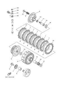 YZ125 Сцепление